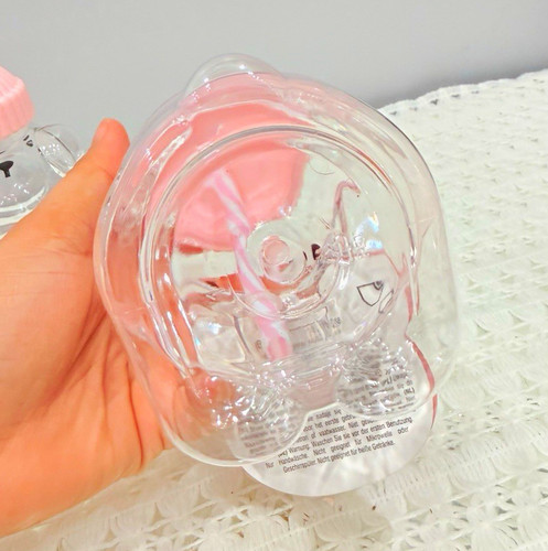 Bear figural clear - 2x, plastic