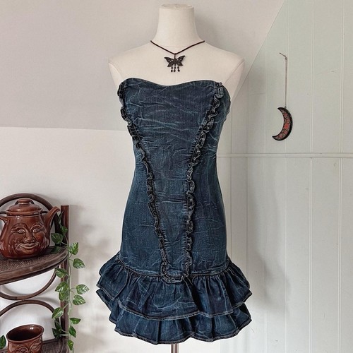 Vintage strapless denim - vintage,