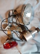 NICE OLD VINTAGE BICYCLE 6v HEAD & REAR LAMPS PLUS DYNAMO. 