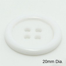 20mm round resin buttons - 10,