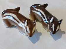Lomonosov Russian USSR Chipmunk figurines  - Pair