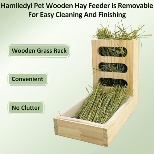 Hay feeder with litter box - with,