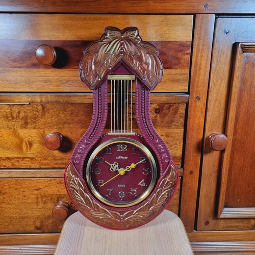 Vintage majak wall clock - wall, harp
