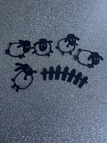 Sheep fences die cut shapes - die,