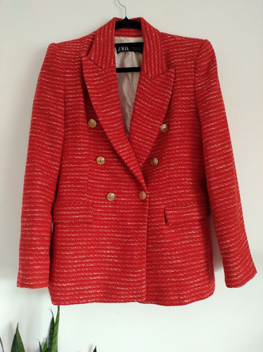 Zara red textured - zara, blazer