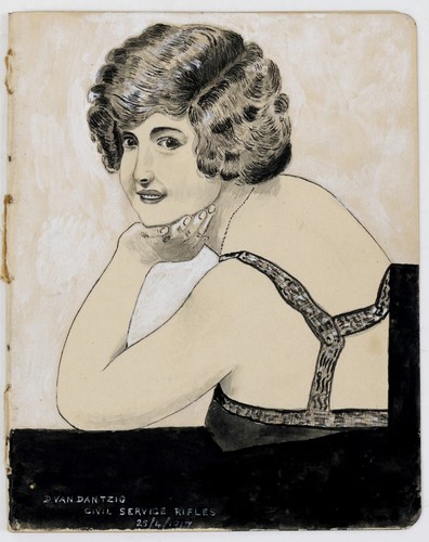 1917 flapper portrait - flapper,