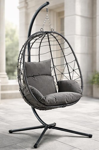 Folding hanging egg chair with - folding,