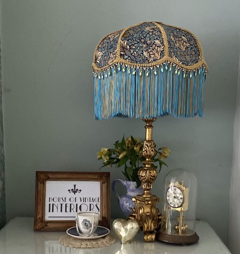 Victorian fringed lampshade - victorian,