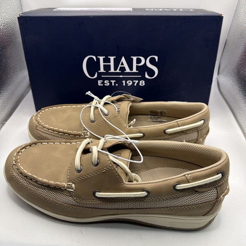Chaps womens boat shoes tan - womens,