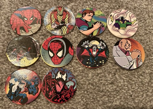 Spiderman pogs x10 - pogs,