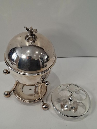 Silver plated egg - silver,