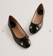 Ted Baker  Ayvvah bow ballerina black pumps shoes size 4 RRP £85