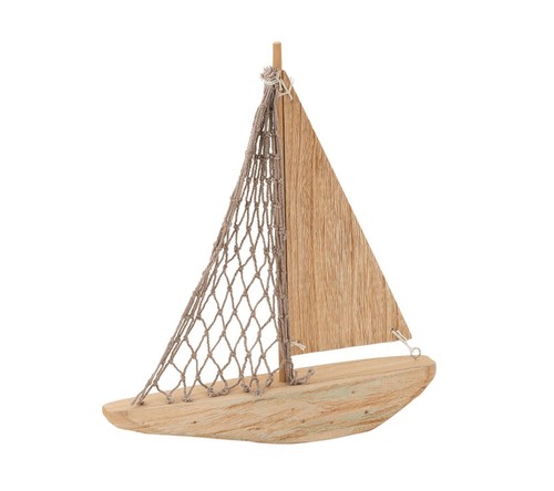 Driftwood sailing boat - driftwood,
