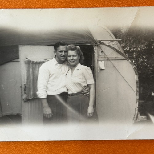 Vintage photo couple - couple, rv