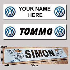  VW Day Van Truck Camper  - Custom Sign for Show Plates - MTP Name Plate