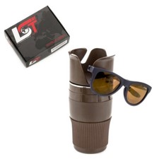 5in1 Multi-Function Car Cup Holder Organizer Brown for RENAULT