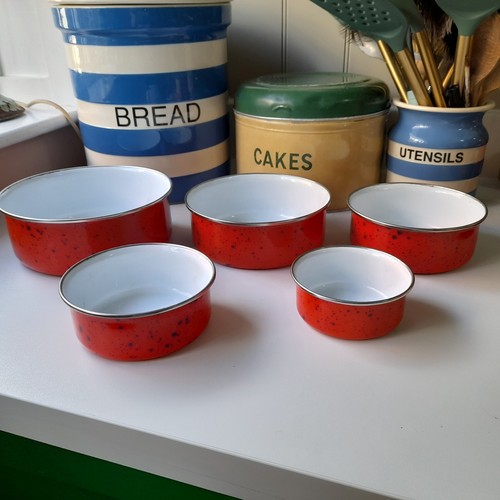 Vintage enamel dishes - 5,
