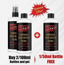 Fake Blood Red Vampire Dracula Zombie Fancy Dress Halloween Makeup 100ml UK