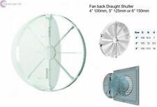4" 100mm, 5" 125mm, 6" 150mm in-line extractor fan vent back draught shutter