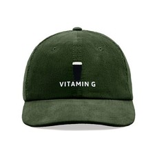 Vitamin G Corduroy Baseball Cap Vintage Unisex Dad Hat Beer Stout Fathers Day