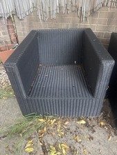 2 Black Wicker Outdoor Chair
