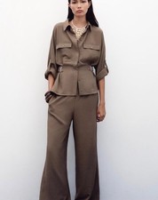Zara NEW Shirt and Wide Leg