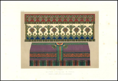 1863 altar frontal - &, pall