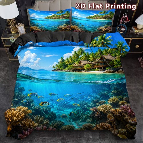 Seaside villa tree doona - 3d,