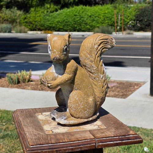 Vintage concrete squirrel - vintage,