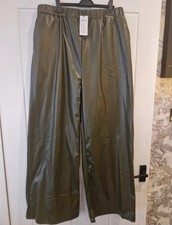 Zanzea Army Green Wide Leg PU