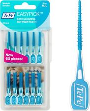 TePe EasyPick Toothpicks M-L (60pcs) – Soft Silicone, Deep Clean for Small Gaps