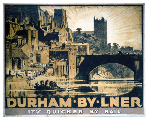 Vintage durham lner - durham, by