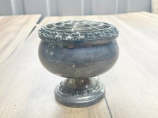 VINTAGE SILVER PLATE IANTHE ROSEBOWL FLOWER BOWL LIDDED POT POURRI JAR FOOTED