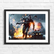 Intense Soldier Running With