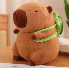 30cm Capybara Plush Toy with Removable Turtle Backpack – Cute Stuffed Animal
