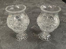 2 x Lead Crystal candle holders