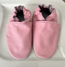 Baby 100% Leather Moccasin Slippers First Walkers From 0-6m To 18-24m