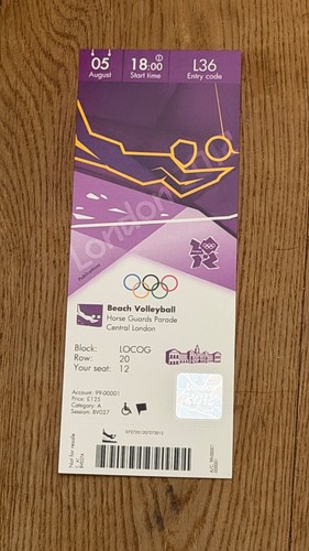 Ticket 2012 london - 2012, olympics