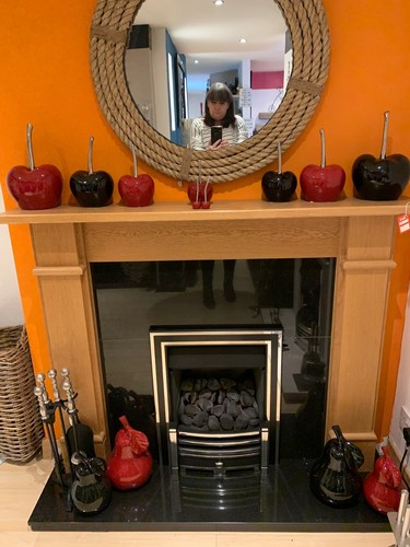Solid oak wood - fire, surround