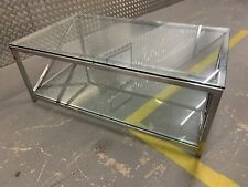 ￼Neptune Manhattan Kitchen Dining Lounge glass & chrome coffee table RRP£815