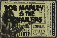 ROCK CONCERT TICKETS RUSTY MUSIC TIN SIGNS (20x30cm)