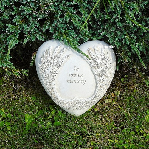 Heart shaped memorial grave - heart,