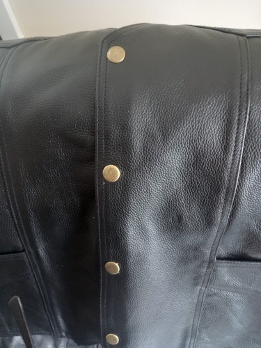 Vintage black leather