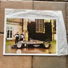 1985 Ayrton Senna Joins Team Lotus Racing Postcard Rare Iconic F1 Memorabilia