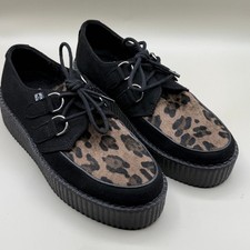 TUK Black Leopard Creepers