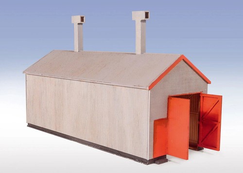 Corrugated iron engine shed - engine,