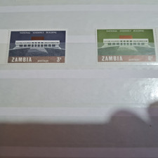 Zambia 1967 122 123 airport - zambia, sg