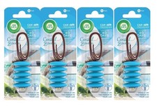 4 X Airwick Car Air Freshener - Coastal Breeze  (4 SINGLE PACKS)