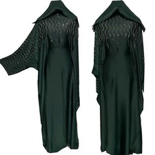 Green Abaya Farasha Jalabiya Arab Long Dress