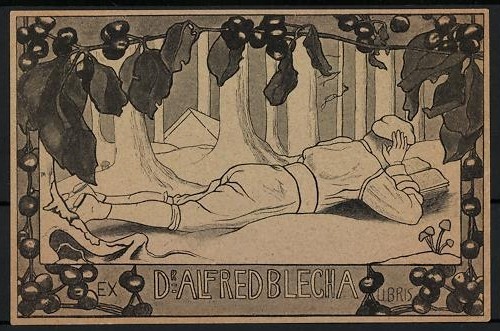 Exlibris alfred blecha - exlibris,